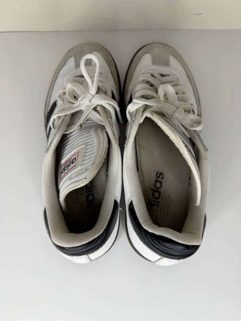 Adidas Samba Classic Mens Size 8 White Black Athletic Leather Shoes Sneakers
